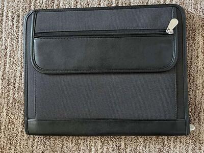 Professor Leather Padfolio with document organizer and 8.5 x 11 inch writing pad