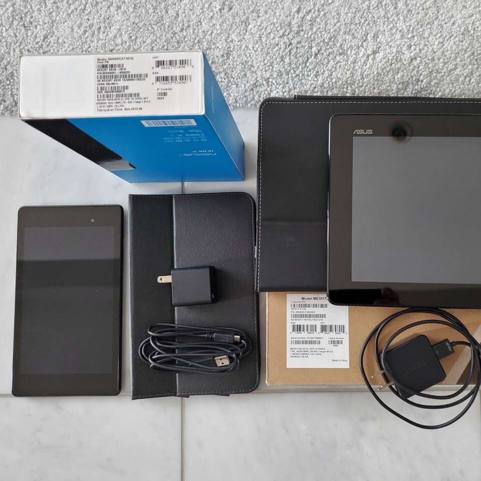 Asus 10" and Nexus 7" tablets