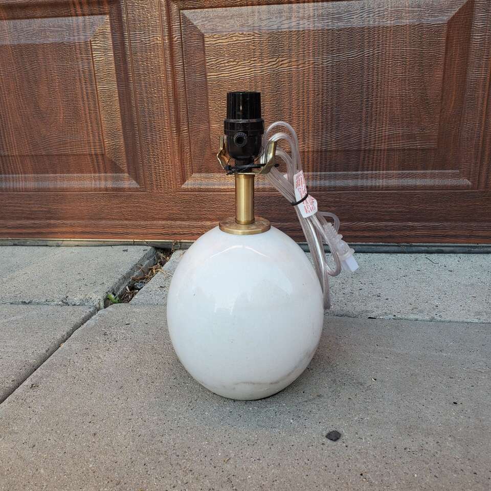 White Marble Sphere Table Lamp