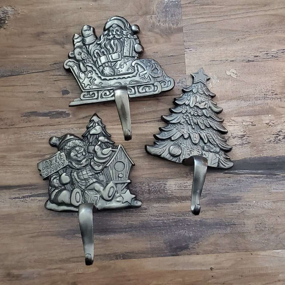 Set of 3 Christmas Stocking Hangers Holders