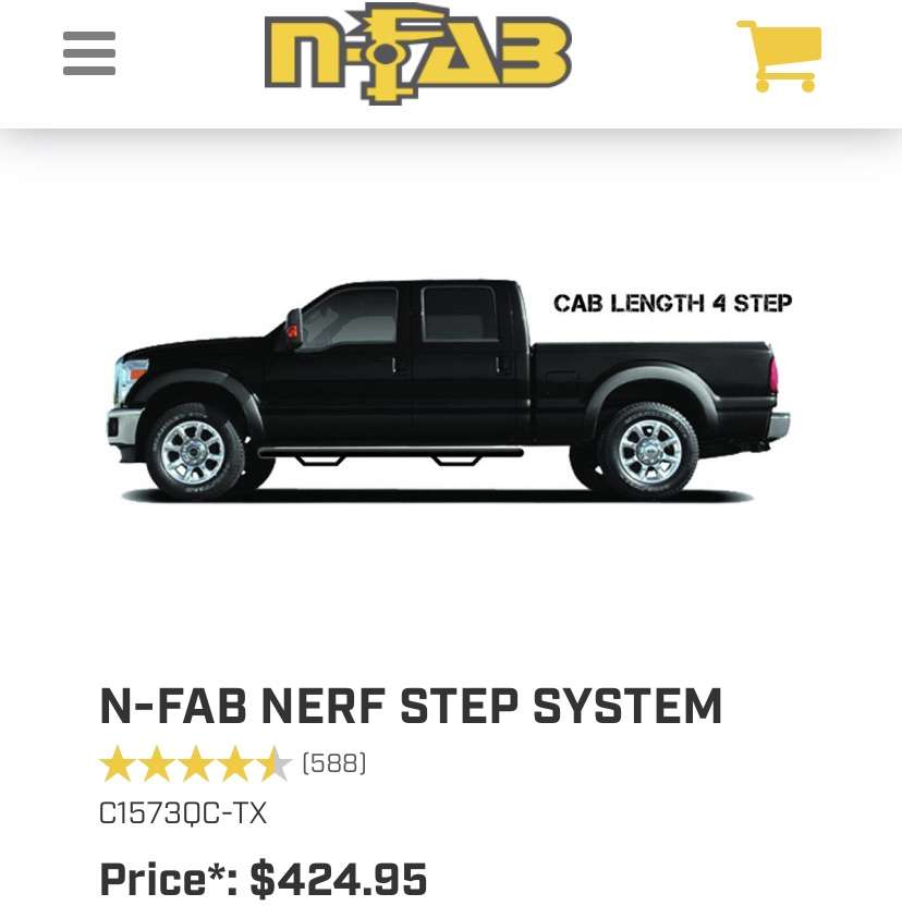 45% OFF RETAIL! BRAND NEW IN BOX N-Fab Nerf Bars/Steps/Running Boards for 2015-2018 Chevy Silverado/GMC Sierra 2500/3500