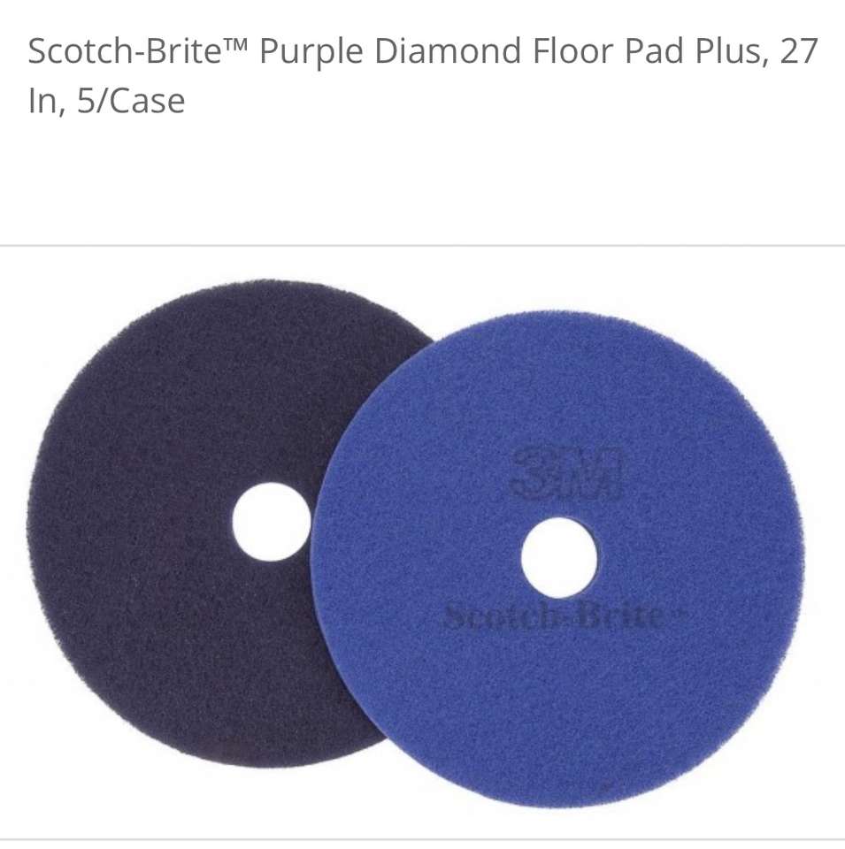 OVER 75% OFF RETAIL! BRAND NEW (5-PACK) 3M Scotch-Brite Purple Diamond 27" Pads