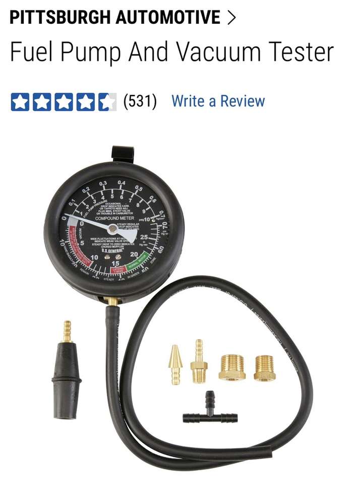 BRAND NEW Pittsburgh Fuel Pump & Vacuum Tester