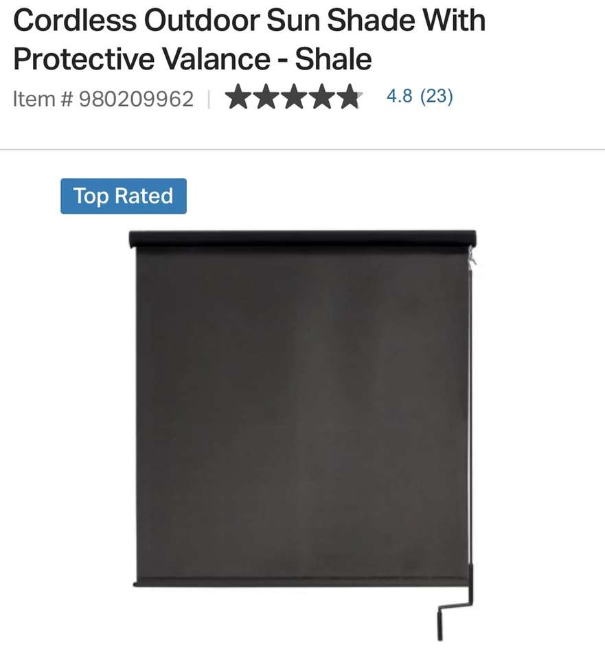 NEW IN BOX- Wand Operated Outdoor Roller Shade