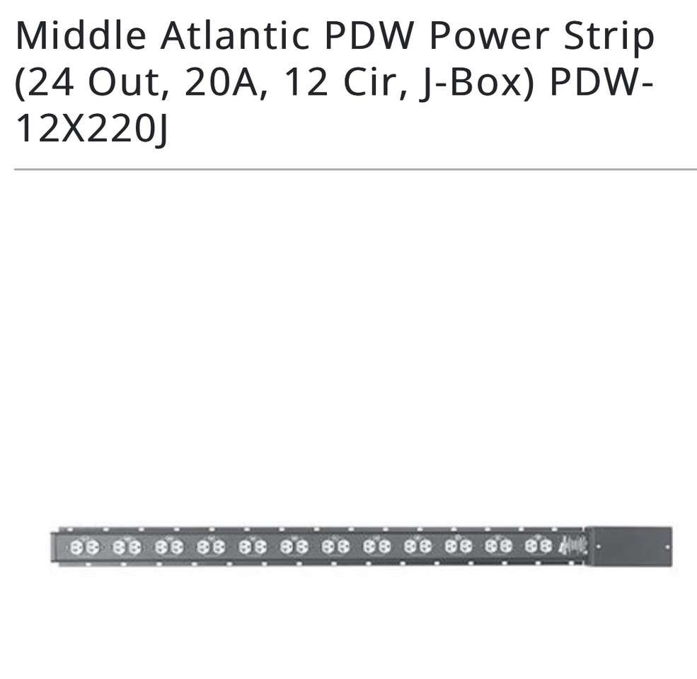 HALF PRICE FOR BRAND NEW IN BOX- Mid Atlantic PDW 24 Outlet Power Strip