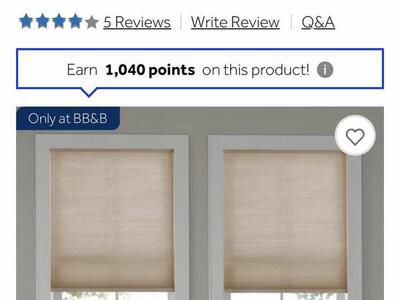 NEW IN BOX Cordless Light Filtering Cellular Shade