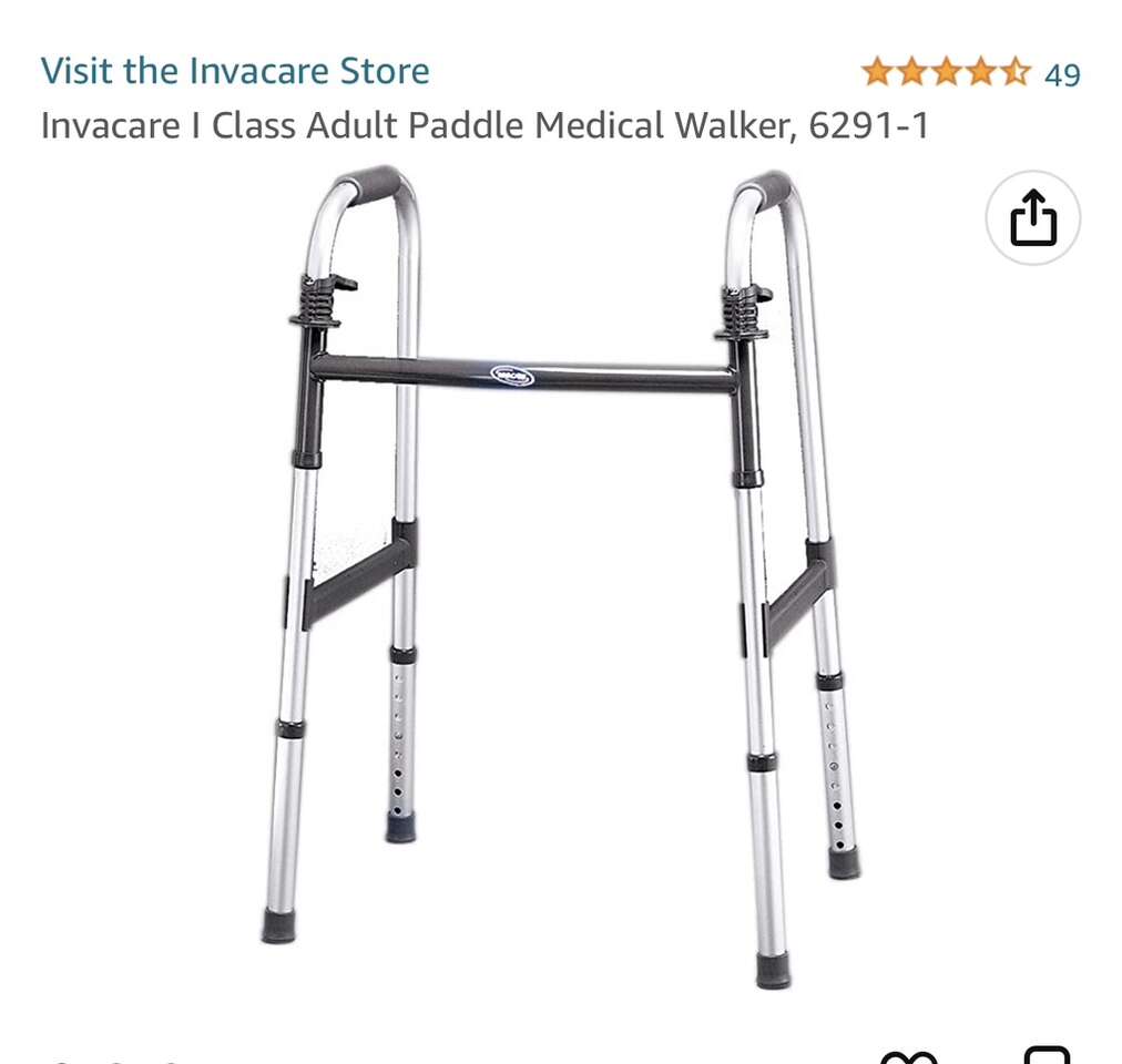 $35 LESS THAN AMAZON ON BRAND NEW IN BOX Invacare Folding Adjustable Medical Walker (LAST ONE)