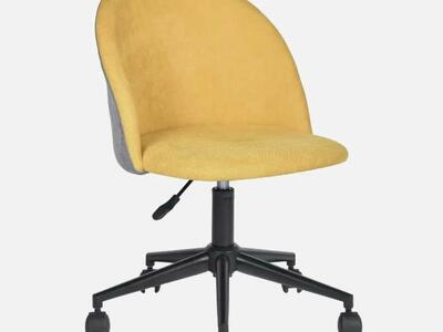 HALF PRICE! BRAND NEW IN BOX Yellow Fabric Rolling Adjustable Office Chair