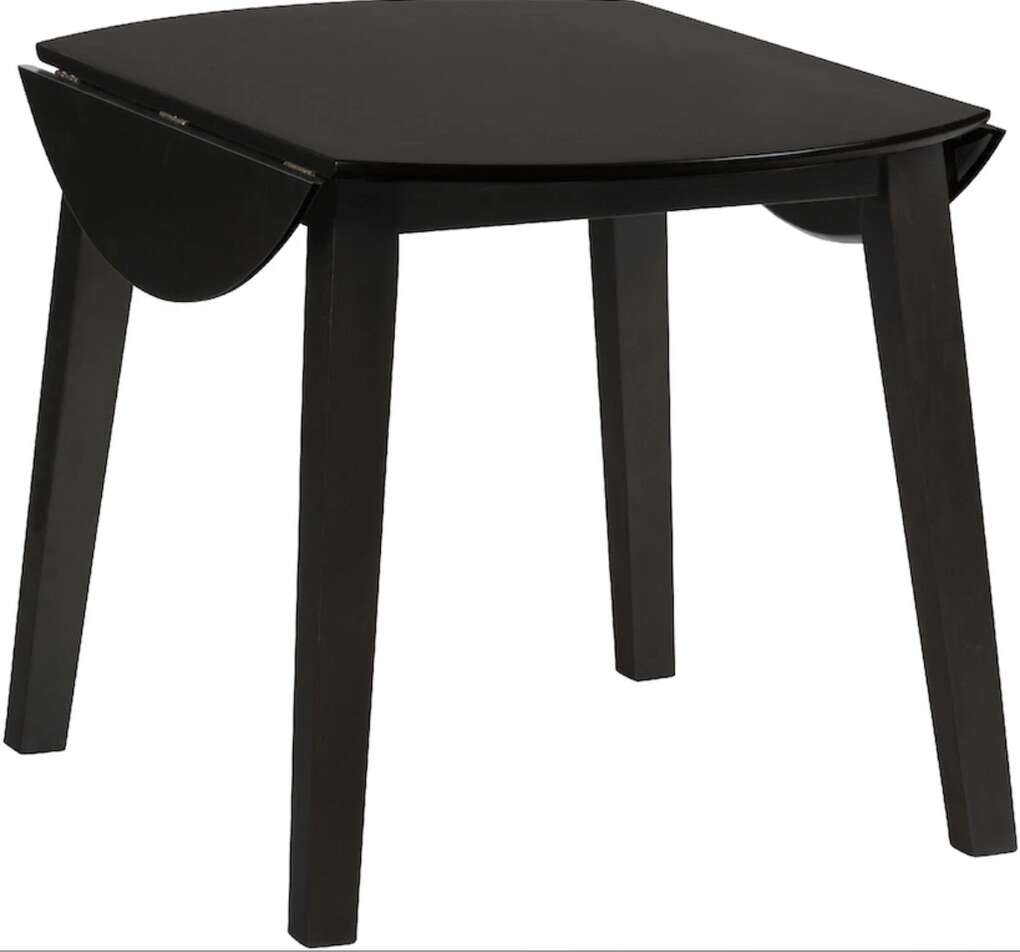 SAVE $107 ON BRAND NEW IN BOX 42 Inch Round Dropleaf Dining Table In Espresso