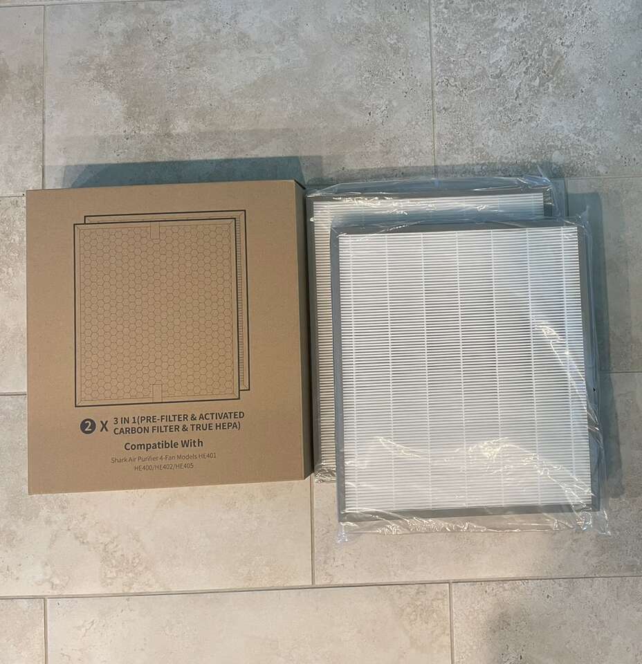 BRAND NEW IN BOX (2-PACK) of Shark Air Purifier HE400/HE401/HE402/HE405 3-in-1 Filters