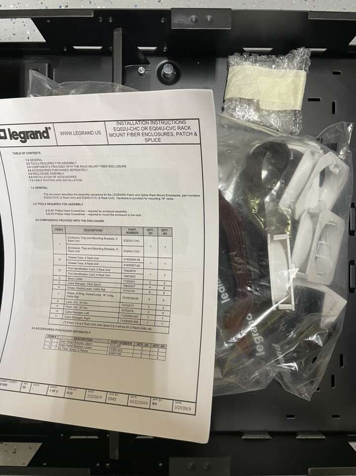 LESS THAN HALF PRICE FOR BRAND NEW*- LEGRAND Q-Series Fiber Distribution Enclosure