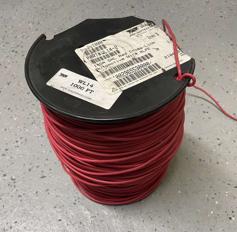 SAVE $50+ ON BRAND NEW 1000' Spool of 14 AWG Cross-Link Automotive Wire