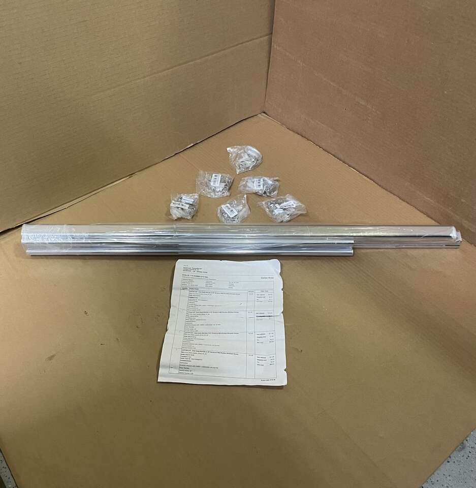 HALF PRICE OF AMAZON! BRAND NEW 6-Piece Chrome Metal Oval Closet Rod Set with Mounting Hardware