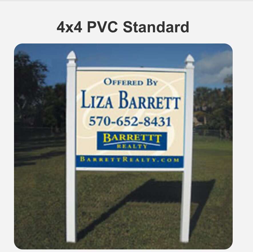 SAVE $60! BRAND NEW IN BOX 4'x4' Vinyl In-Ground Sign Frame Kit With 8' Uprights