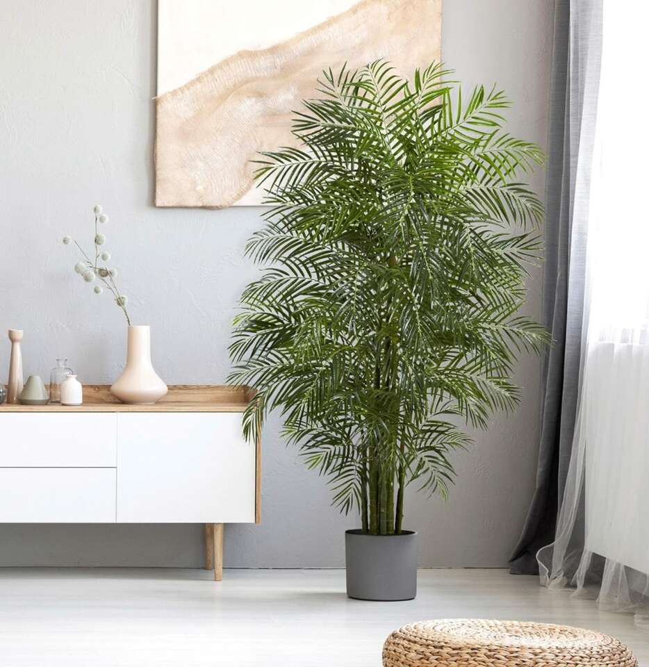 70% OFF RETAIL! BRAND NEW IN PACKAGING 7.5' Nearly Natural Artificial Palm Tree