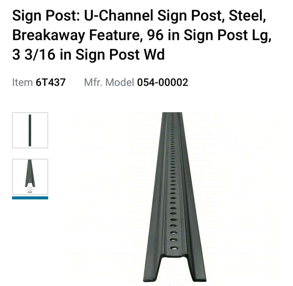 65% OFF RETAIL! BRAND NEW (((2-PACK))) of 8’ Long Green Steel U-Channel Sign Posts