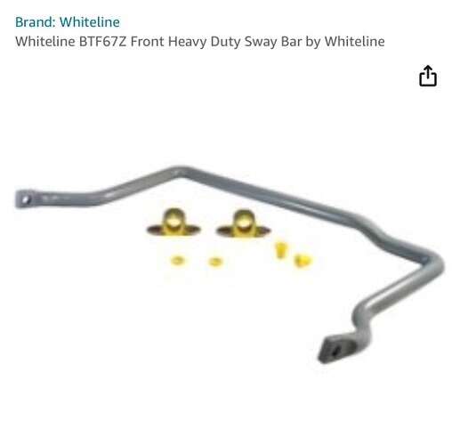 SAVE $115! BRAND NEW Whiteline BTF67Z Front Sway Bar For Various Toyota Supra and Lexus SC300/400 Models