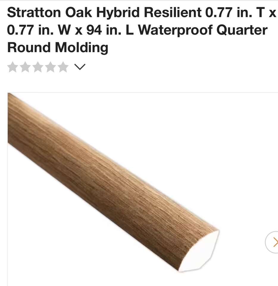 66% LESS THAN HOME DEPOT! 32‘ Of BRAND NEW 3/4” PVC Composite Quarter Round Mounding in Oak