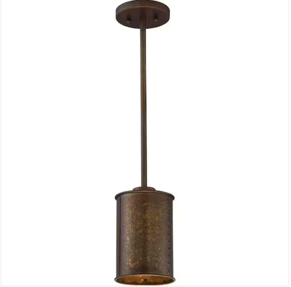 HALF PRICE! BRAND NEW IN BOX- NUVO Lighting 60-5892 Mini Pendant Light Fixture In Weathered Brass Finish