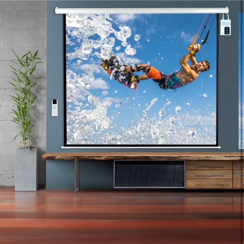 $46 LESS THAN AMAZON! BRAND NEW IN BOX- PYLE PRJELMT86 86“ Motorized Projector Screen