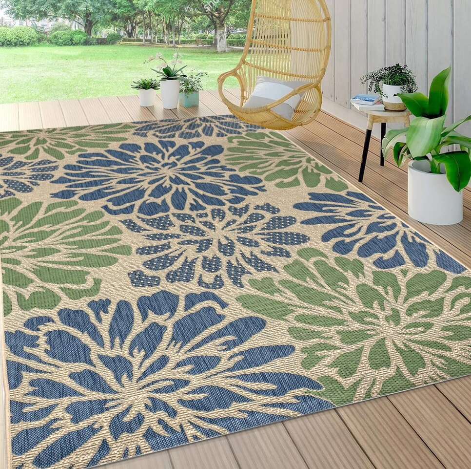 40% LESS THAN AMAZON! BRAND NEW IN PACKAGING- JONATHAN Y Santa Monica 9’ X 12’ Indoor/Outdoor/RV Area Rug
