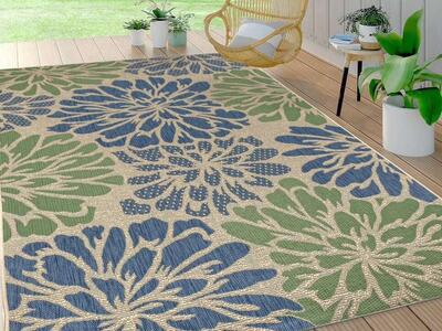 40% LESS THAN AMAZON! BRAND NEW IN PACKAGING- JONATHAN Y Santa Monica 9’ X 12’ Indoor/Outdoor/RV Area Rug