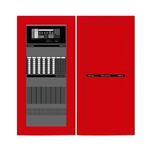SAVE $300! BRAND NEW IN BOX Johnson Controls/Simplex 2975-9443 3-Bay Red Fire Control & Detection Cabinet With Glass Door