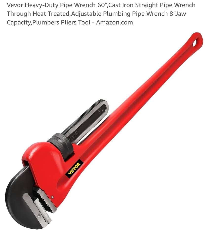 $52 LESS THAN AMAZON! BRAND NEW- GIANT VEVOR Heavy Duty 60” Pipe Wrench