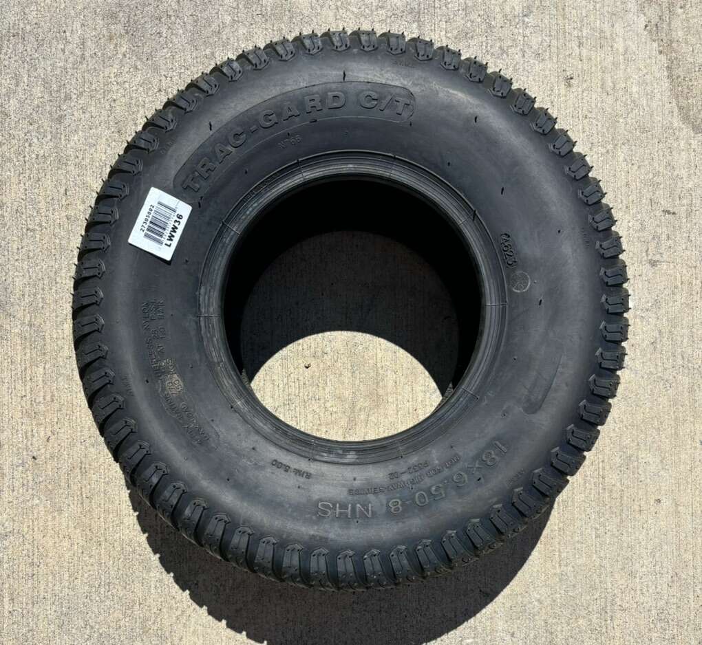 ALMOST HALF PRICE! BRAND NEW- TRAC-GARD C/T N766 18X6.50-8 Lawnmower/Lawn Tractor/Golf Cart Tire