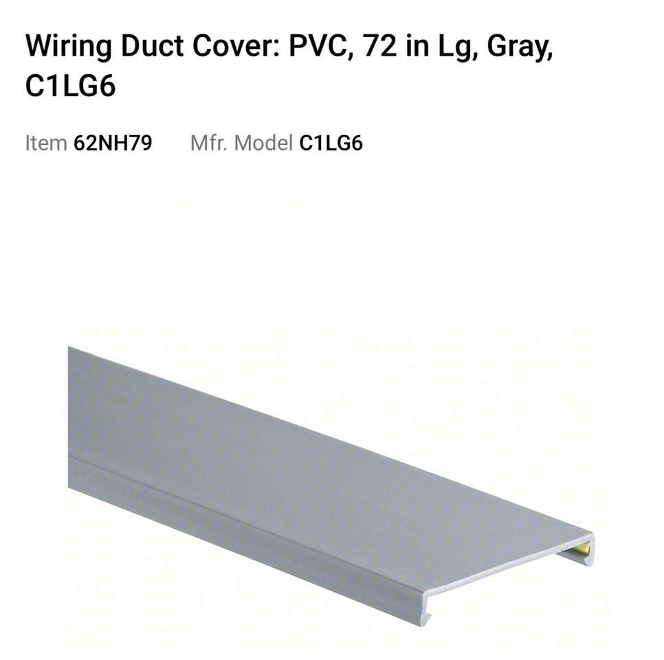 70% OFF RETAIL! BRAND NEW IN BOX- 120’ (CASE OF 20 6’ LONG PIECES) PANDUIT C1LG6 Wire Duct Covers