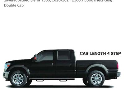 SAVE $200! BRAND NEW N-FAB C1971QC Nerf Bar Steps/Running Boards For 2019-2024 Chevrolet Silverado/GMC Sierra DOUBLE CAB