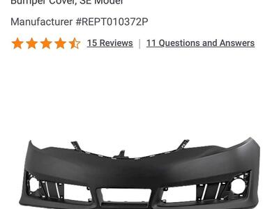 SAVE $107! BRAND NEW IN BOX REPT010372P Front Bumper Cover For 2012-2014 Toyota Camry SE