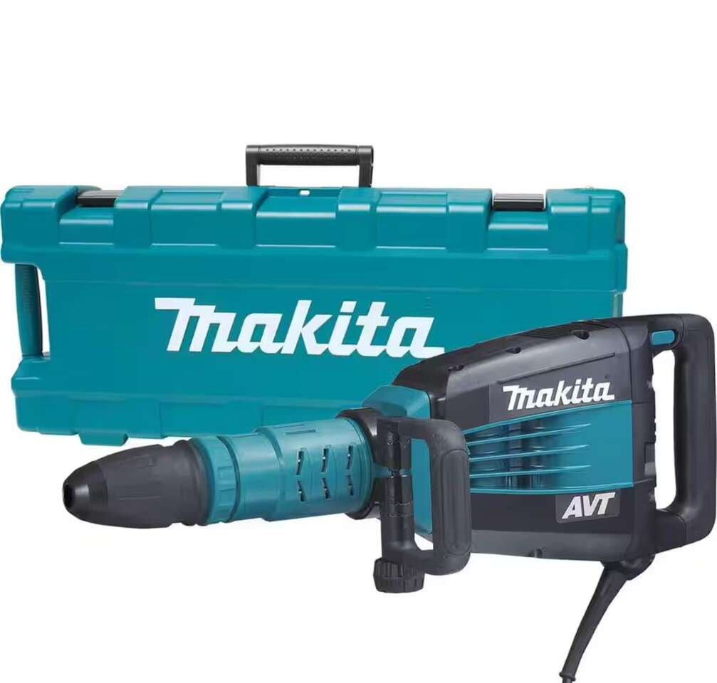 BRAND NEW! $400 LESS THAN HOME DEPOT! Makita HM1214C 27 Lb AVT Electric Demolition Hammer Kit