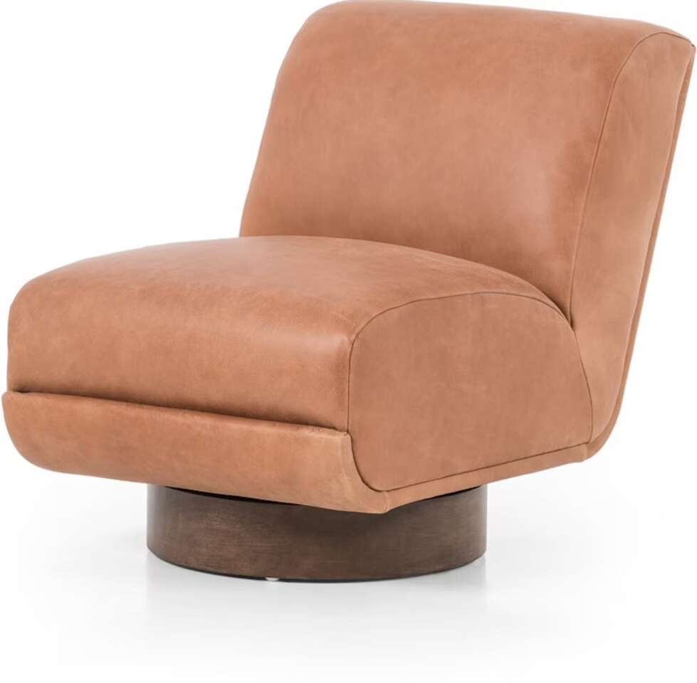 60% OFF RETAIL! BRAND NEW IN BOX- FOUR HANDS Kensington Bronwyn Swivel Leather Chair