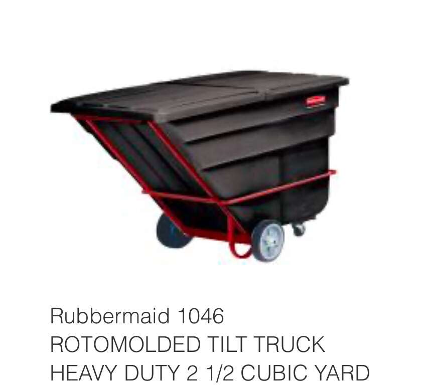 75% OFF RETAIL! BRAND NEW* Rubbermaid 1048 Brute Commercial 2.5 Cubic Yard Heavy Duty Tilt Truck/Dump Cart/Bin