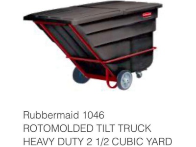 75% OFF RETAIL! BRAND NEW* Rubbermaid 1048 Brute Commercial 2.5 Cubic Yard Heavy Duty Tilt Truck/Dump Cart/Bin