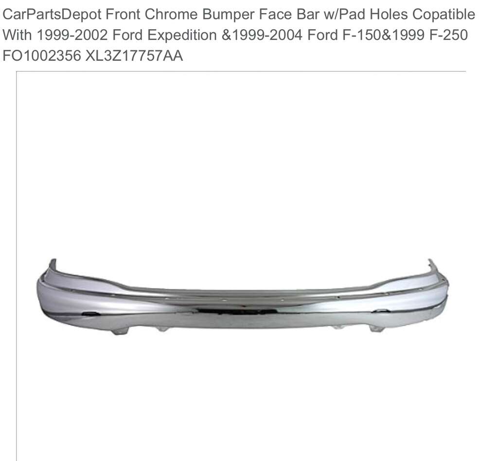 $91 LESS THAN AMAZON! BRAND NEW Front Bumper FO1002356 For 1999-2002 Ford Expedition/1999-2004 Ford F150/1999 Ford F250