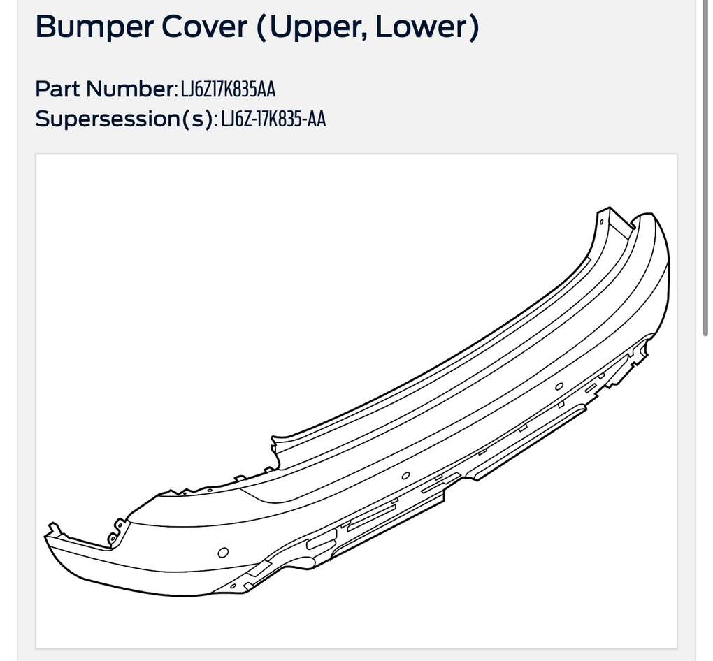 SAVE $83+ ON BRAND NEW Ford OEM (LJ6Z-17K835-AA) Rear Bumper Cover For 2020-2024 Ford Escape