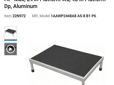 HALF PRICE OF GRAINGER! BRAND NEW Cotterman 2'X4' Aluminum Work Platform