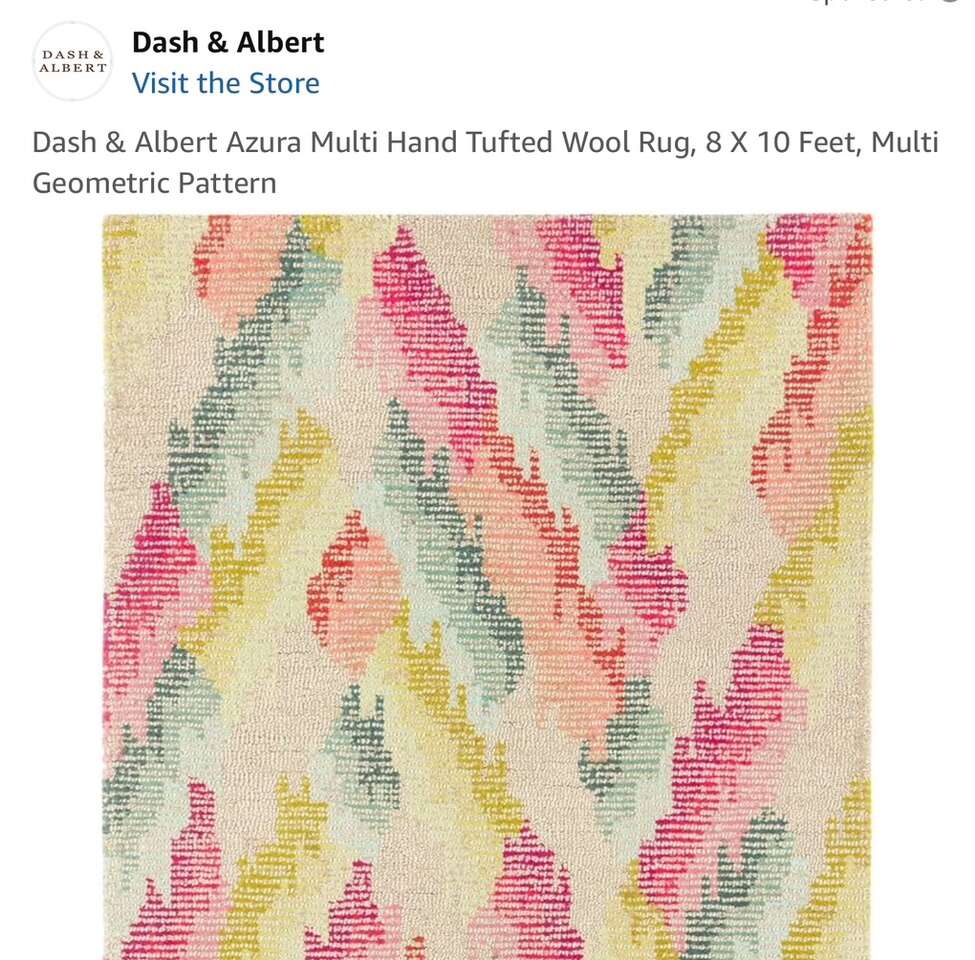 60% LESS THAN AMAZON! BRAND NEW IN PACKAGING Dash & Albert 8'X10' Azura Multi Hand Tufted Wool Area Rug