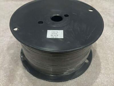 $22 LESS THAN HOME DEPOT! BRAND NEW 500' Spool Of 16 Gauge Stranded Copper Wire In Black