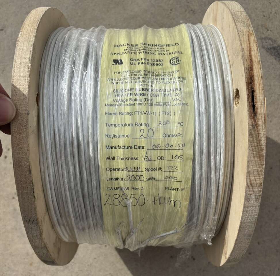 BRAND NEW 2000' Spool Of Backer Springfield 50-10632-0200 Anthony 20.0 Ohm Braided Heater Wire