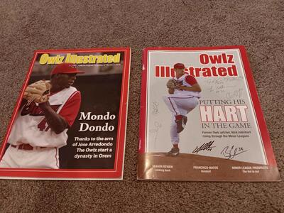 Orem Owlz Magazines with Signatures