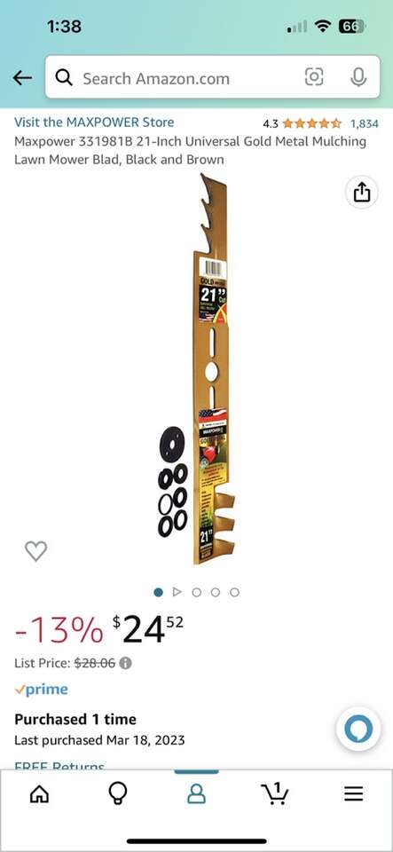 Brand New Commercial Universal 21 Mulching Blade