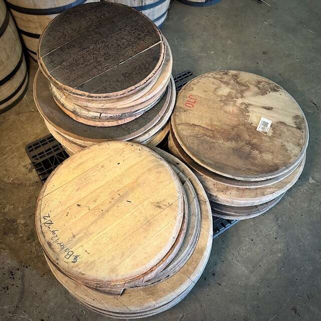 OAK WHISKEY BARREL WOOD TOPS AND LIDS - 2 SIZES! REGULAR AND XL