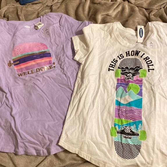 Girls Graphic Tees - Size Large