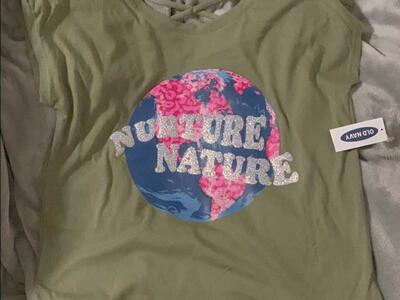 Girls SS Shirt- Glitter Graphic