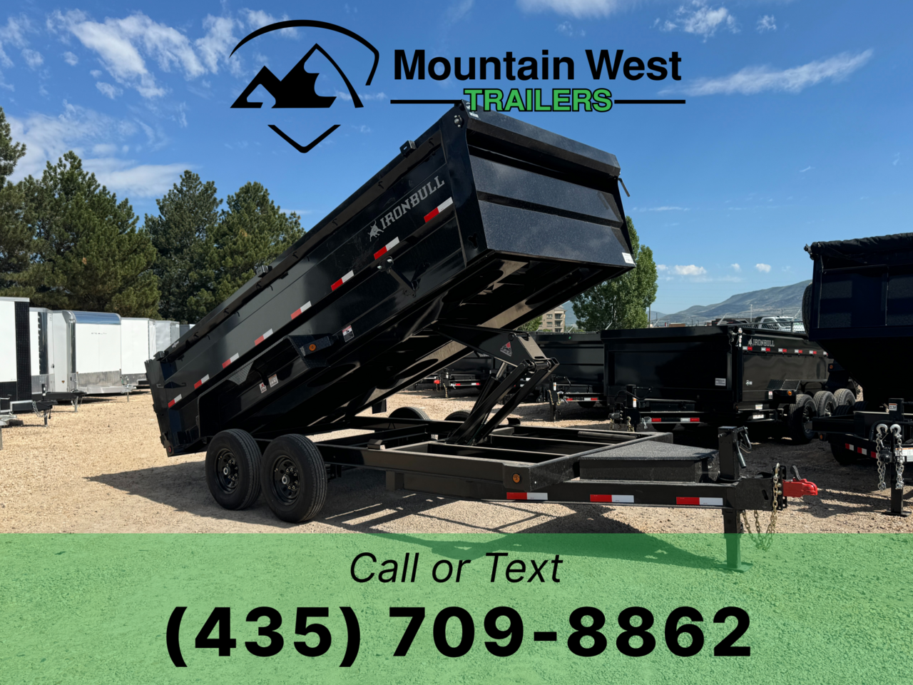 2024 Iron Bull Trailers 7X16-14K Dump Trailer w/ 36in Side Walls