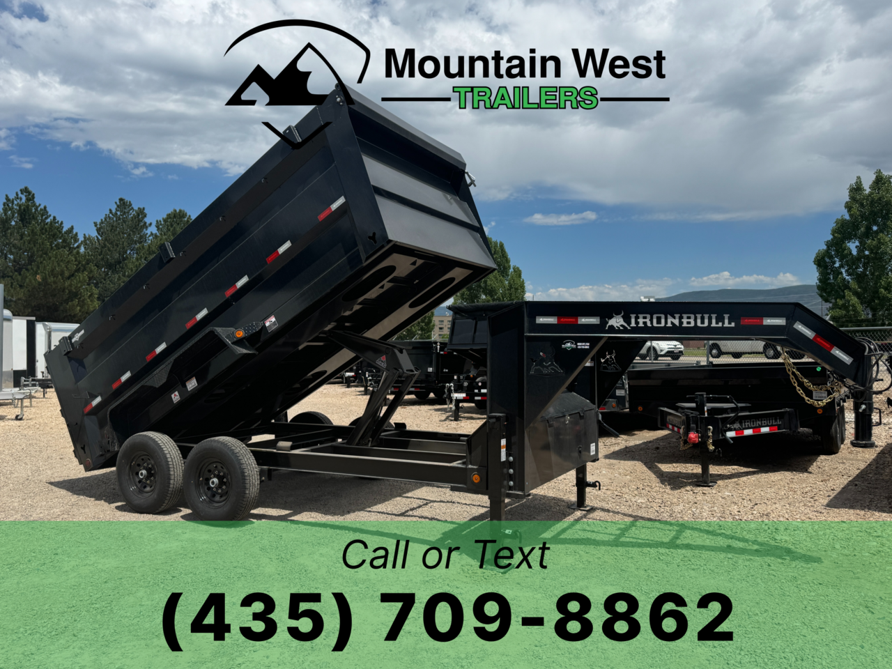 2024 Iron Bull Trailers 7x14-14K Gooseneck Dump Trailer w/ 48" Sides