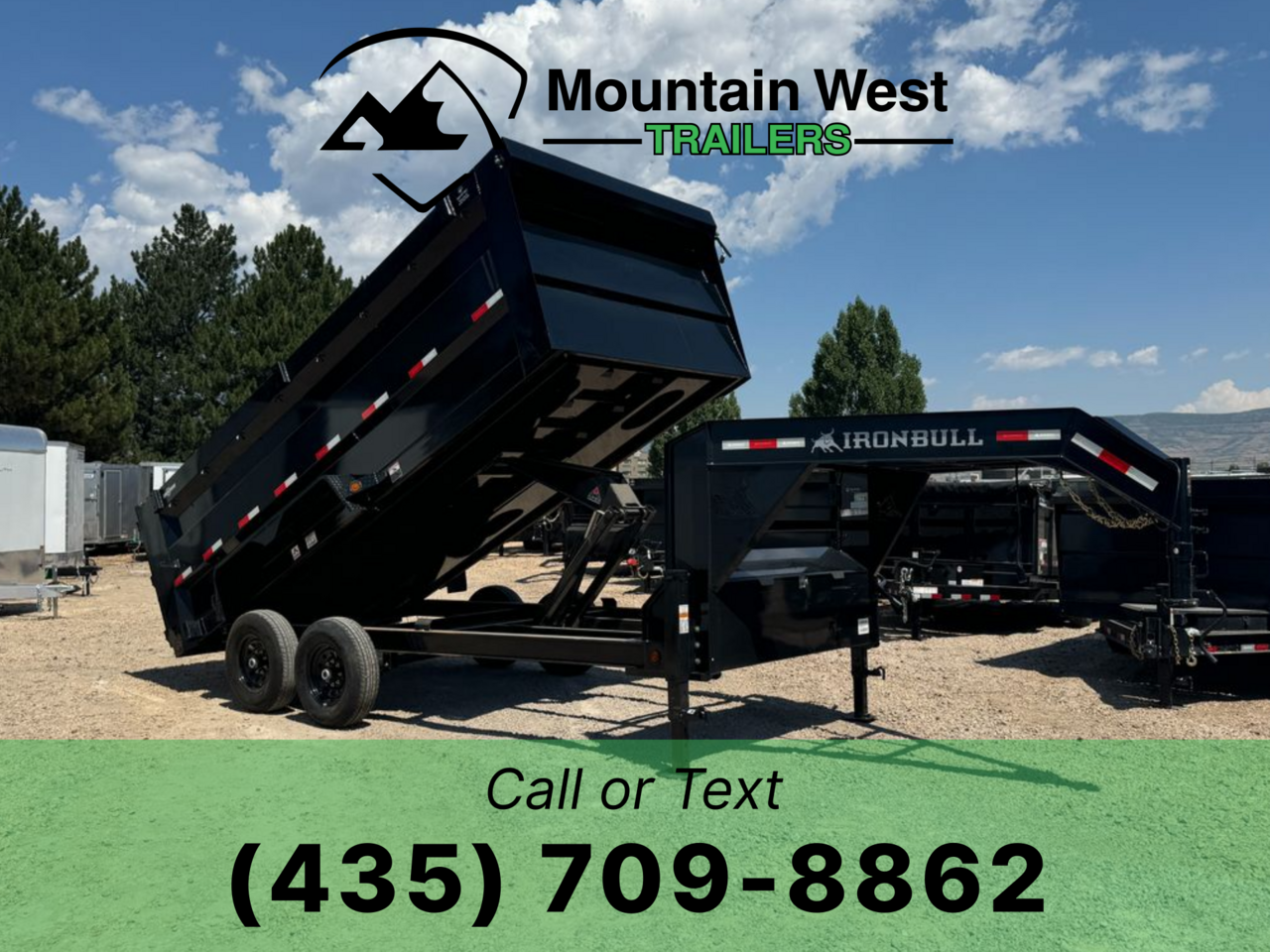 2024 Iron Bull 7X16-14.9K Gooseneck Dump with 48" Sides